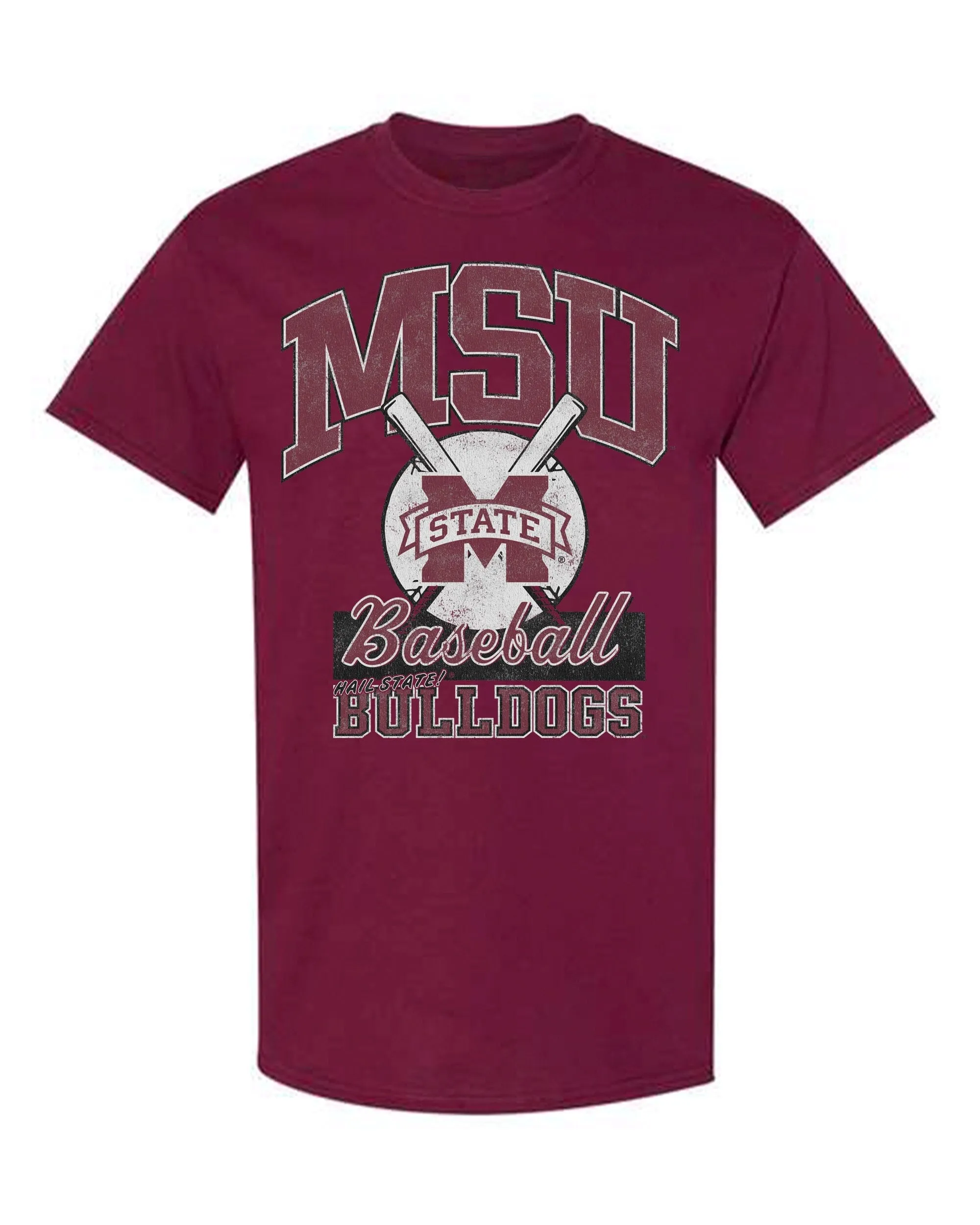 Mississippi State Bulldogs Baseball Maroon Tee