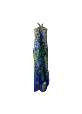 Ocean Feather Halter Dress