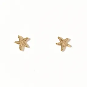 Peach Starfish Stud  | Gold