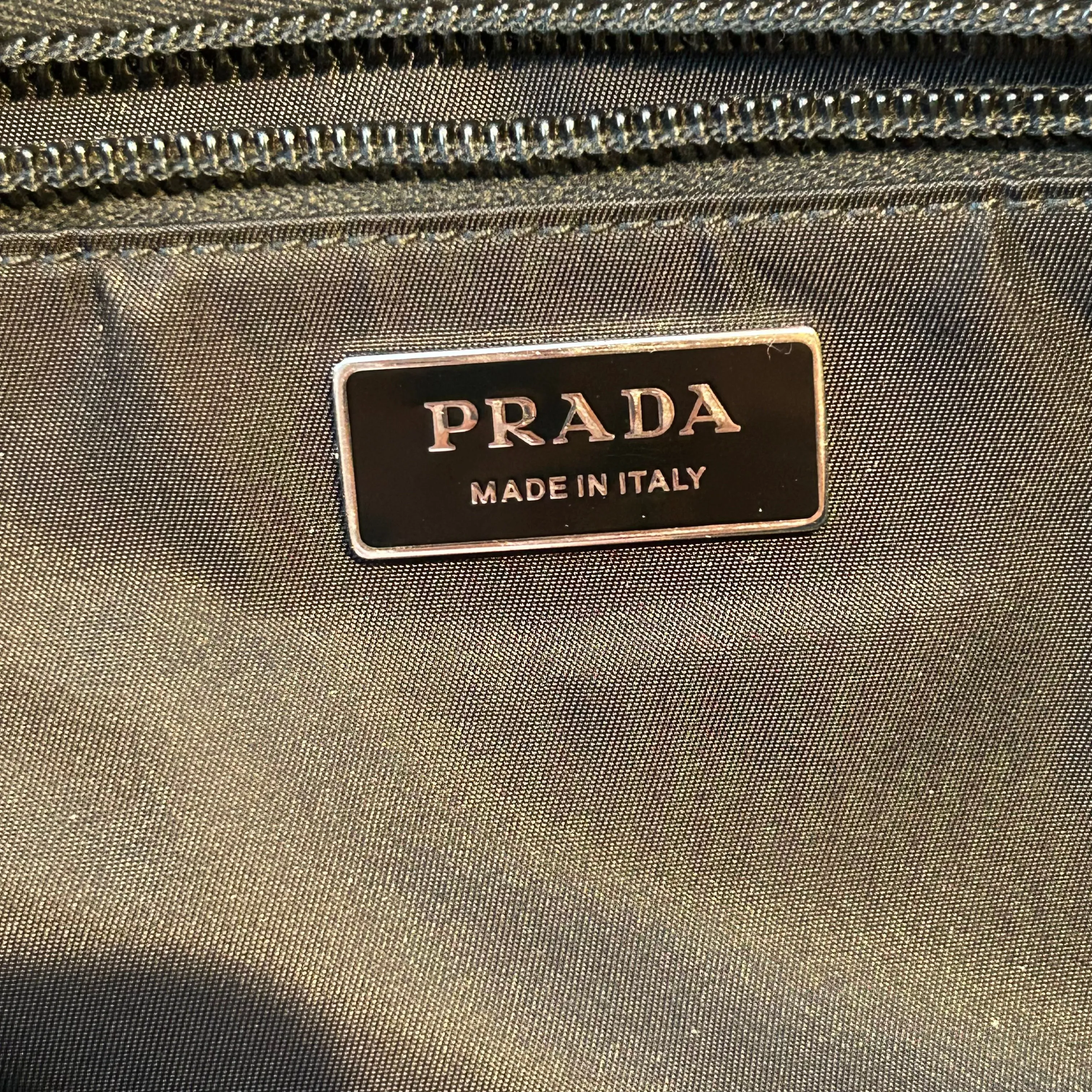 Prada 2100 Black re-Nylon Large Messenger Bag