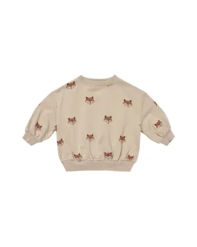 Quincy Mae - Foxes Relaxed Fleece Sweatshirt LAST ONE 3-6m