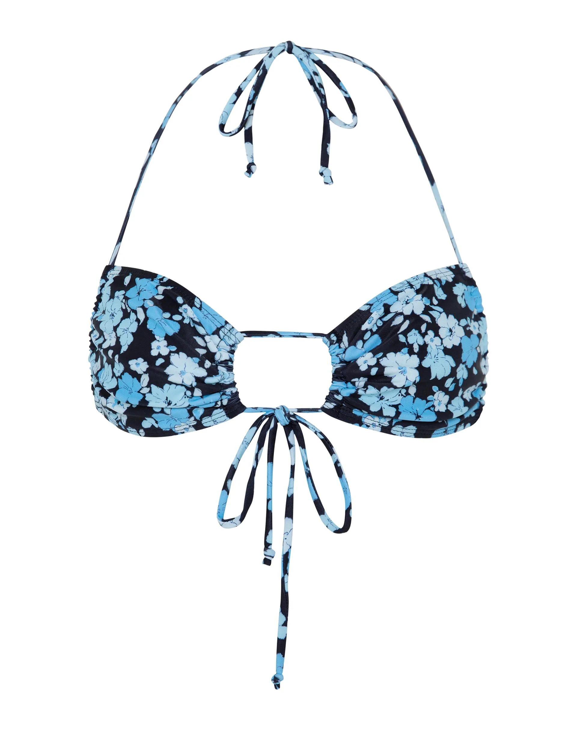 Ricoa Bikini Top in Pastel Blue Floral