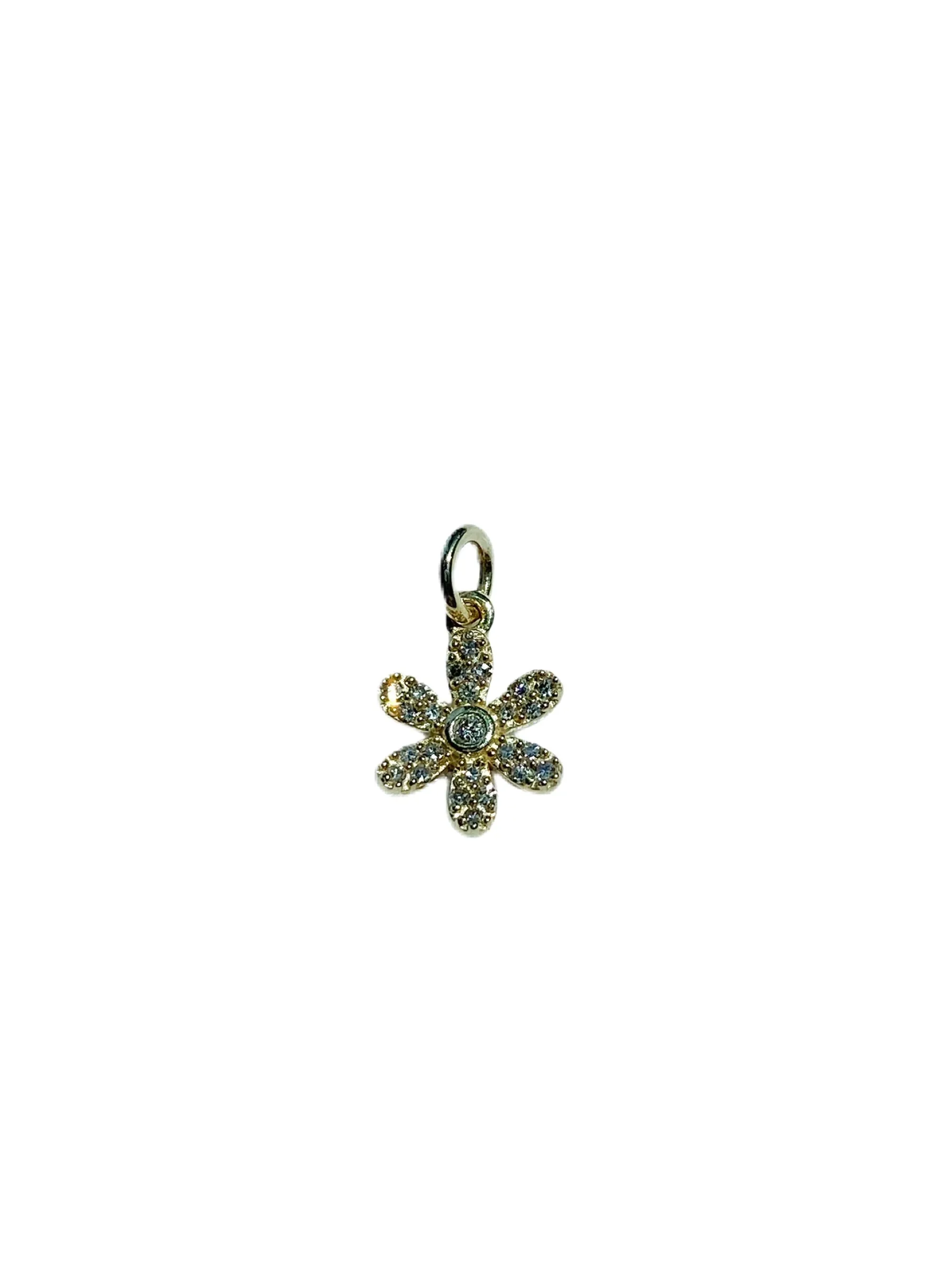 S.Row Designs 14K and Diamond Flower Pendant