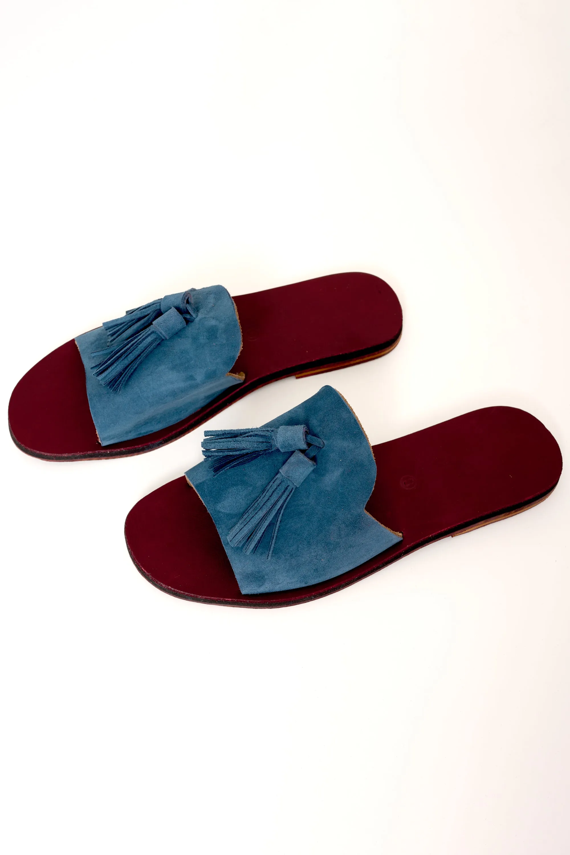 Tassel Sandal in Air Force Blue