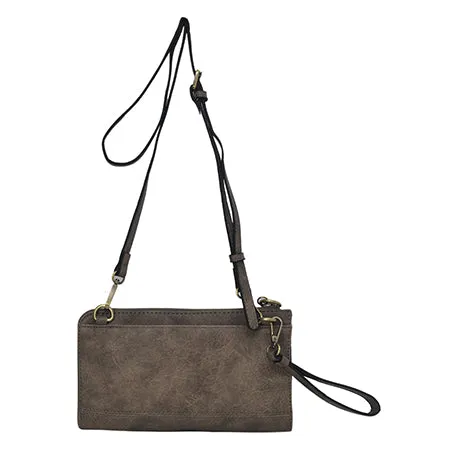 Taupe Gary Faux Leather NGIL Crossbody/Wristlet