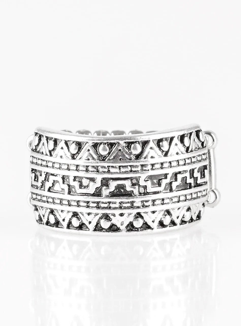 Textile Triumph Silver Ring