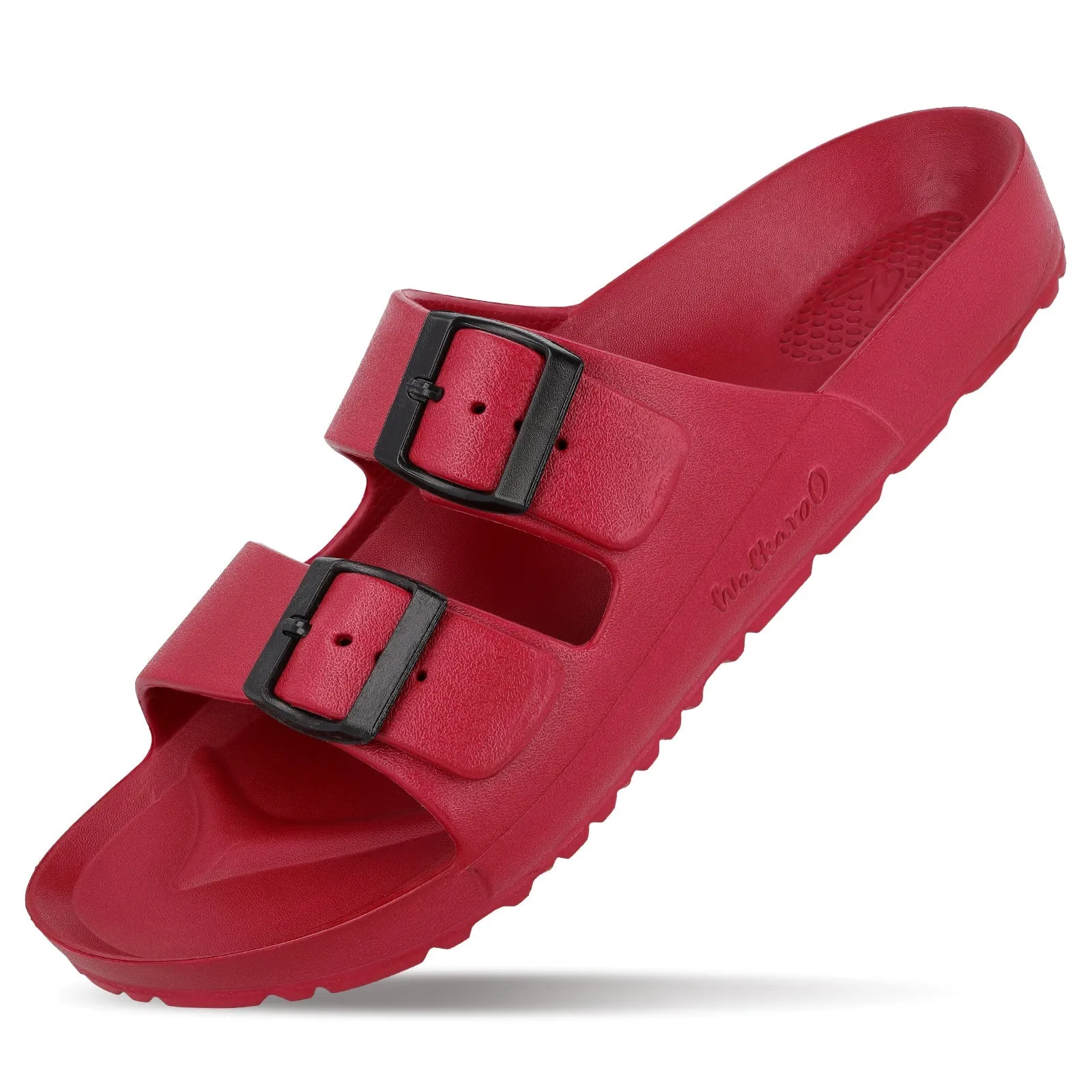 Walkaroo Men Slip On Slide Sandals  - WC4808 Maroon