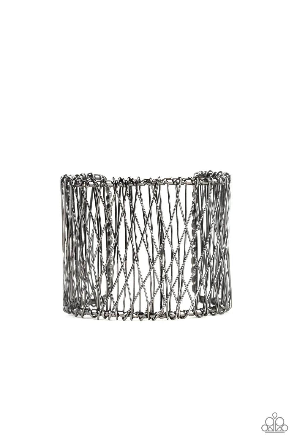 Work For WIRE Black Cuff Bracelet